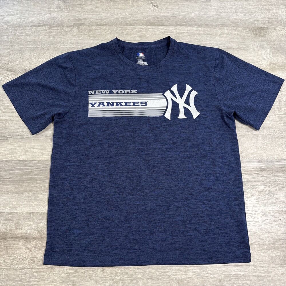 New York Yankees Shirt MLB Genuine Merchandise Men's Blue Large Polyester Tee
